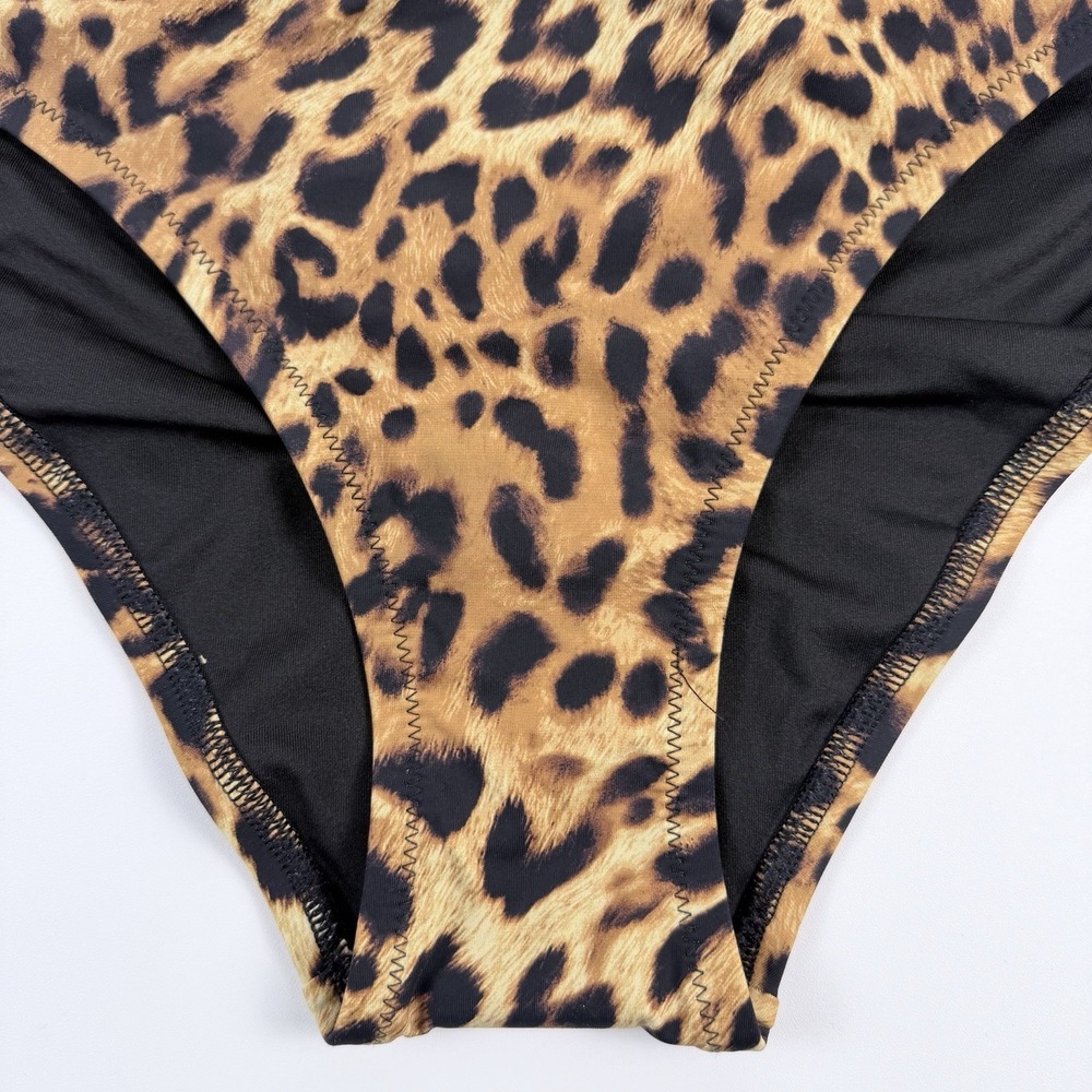 Victoria's Secret Swim Ruched Cheeky Leopard Print Bikini Bottom XL NWT - Picture 4 of 5